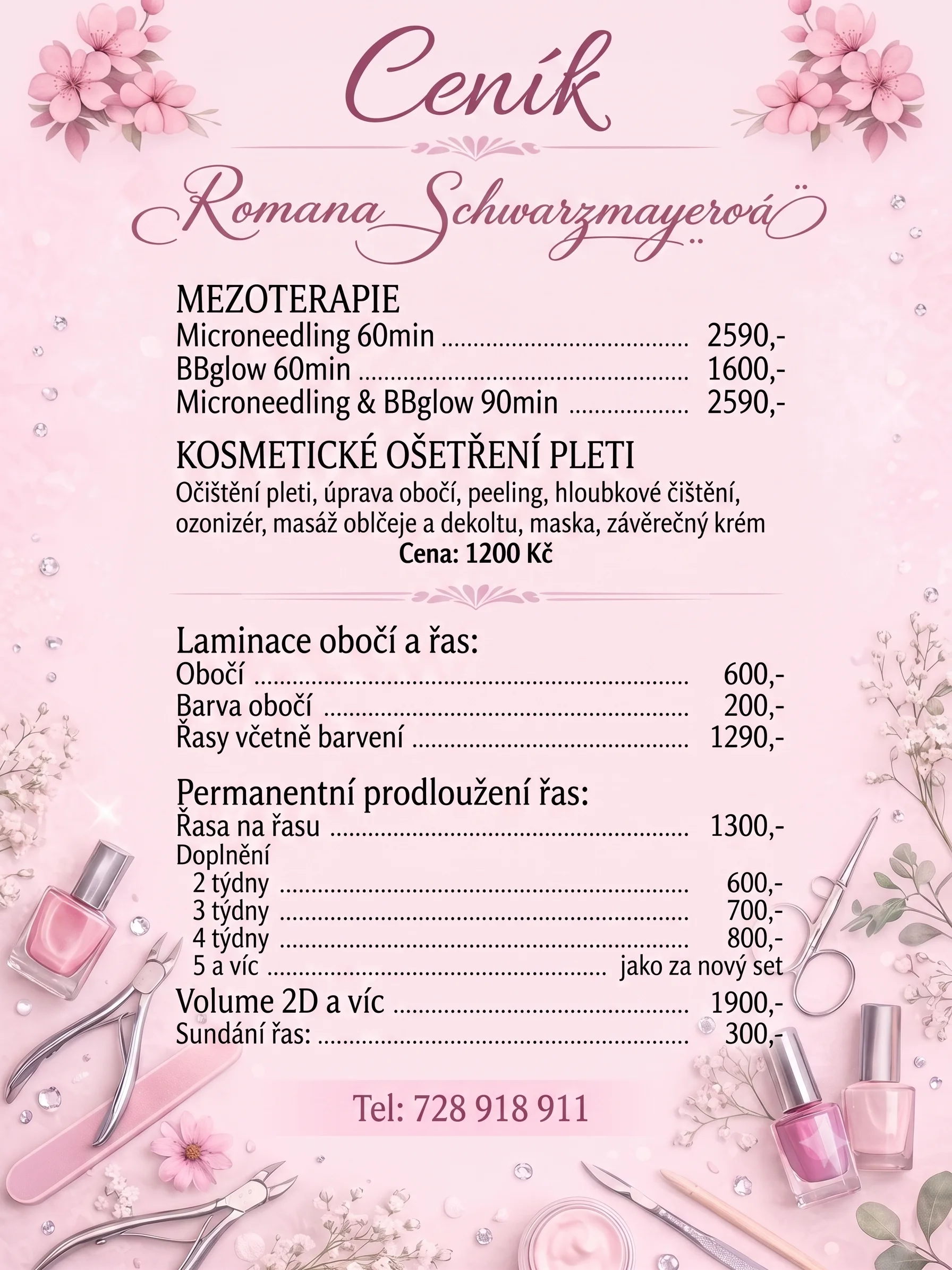 Ceník Kosmetika